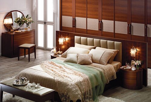 Стиль классицизм в дизайне интерьера квартиры, Спальня в классическом стиле, Мебель в классическом стиле