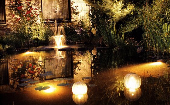 Освещение сада, Садовое освещение, Освещение в ландшафтном дизайне