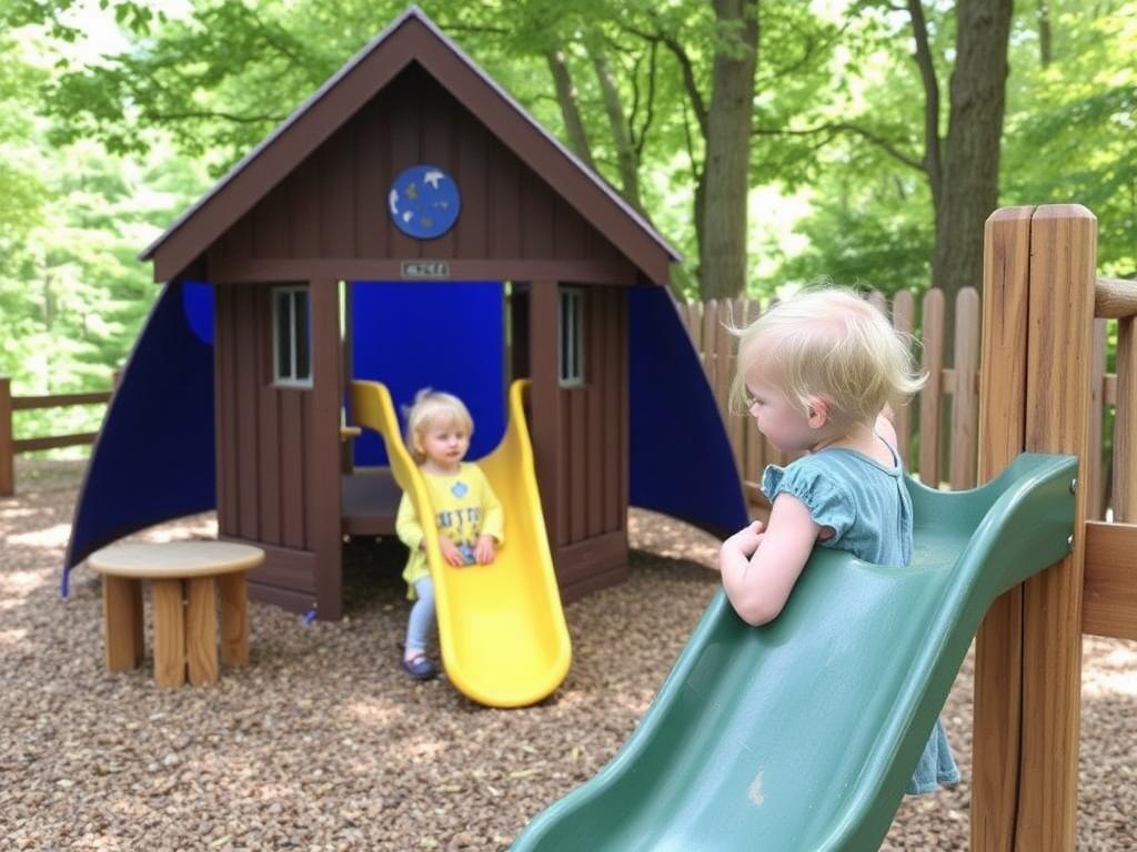 Детская площадка на даче: безопасность и дизайн. Выбор материалов: где безопасность встречается с практичностью Детская площадка на даче: безопасность и дизайн. Выбор материалов: где безопасность встречается с практичностью