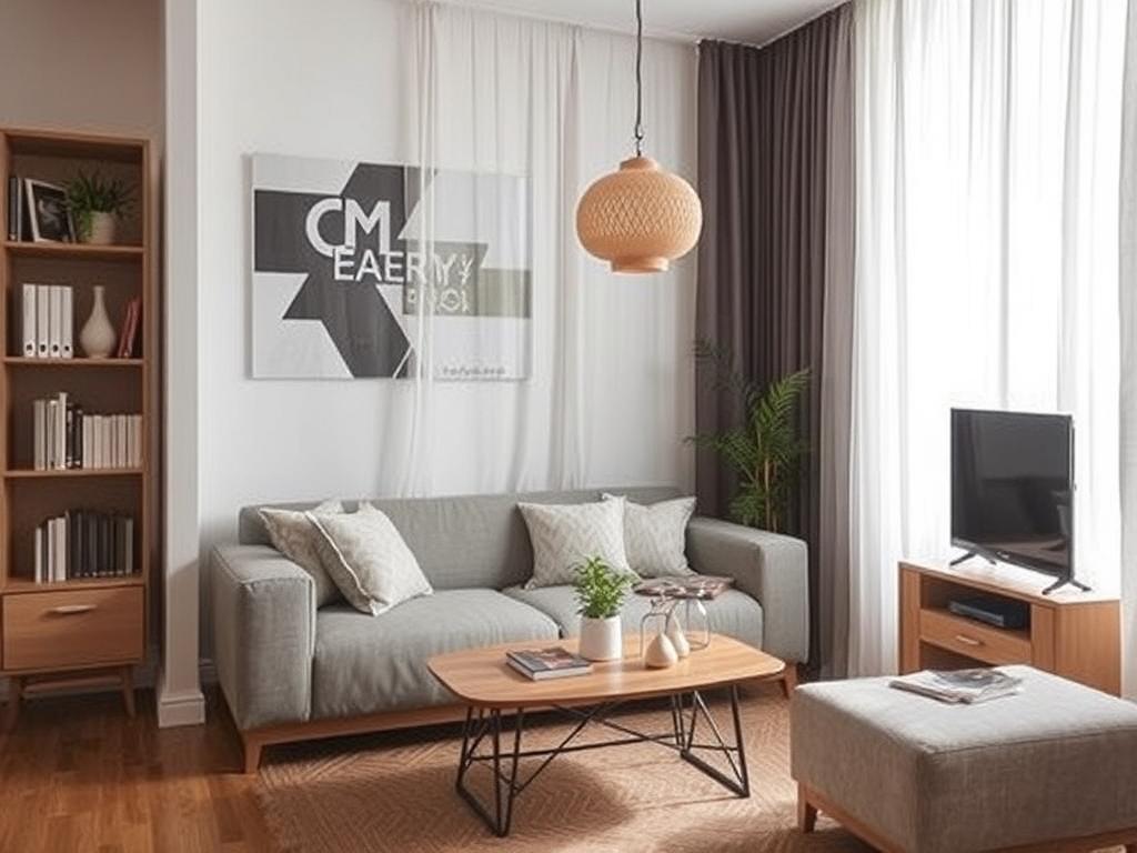     Малогабаритная квартира: 15 идей для экономии пространства. 12. Легкая ткань и прозрачные материалы в декоре